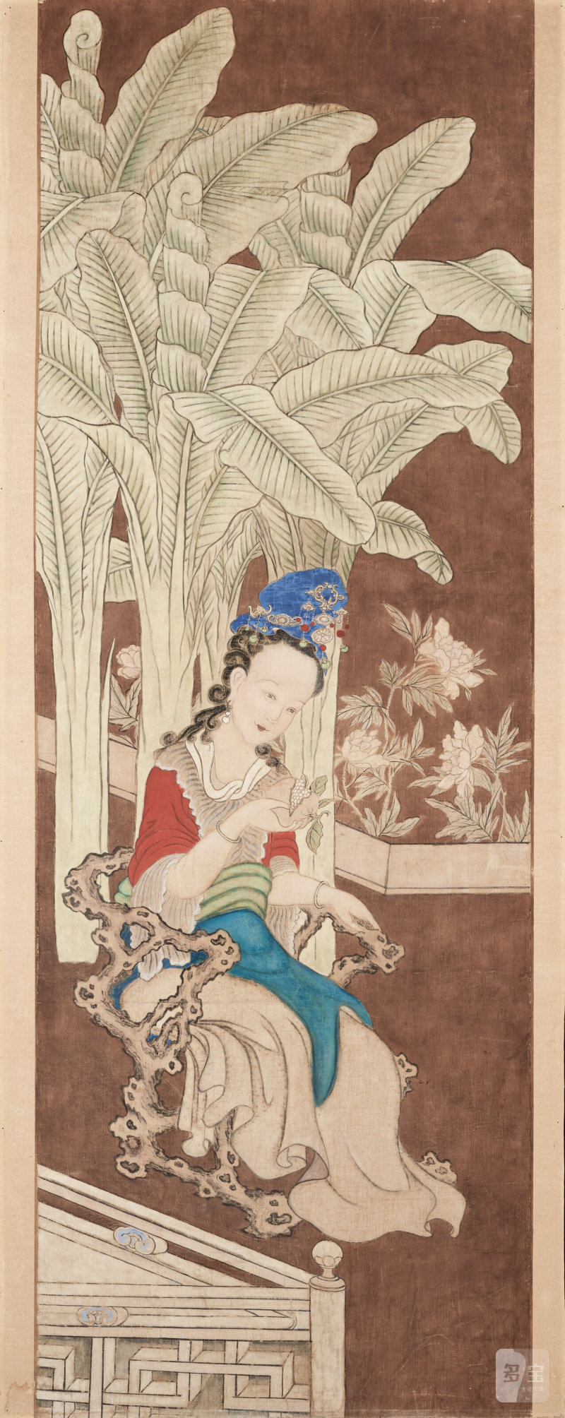 ANONYME (CHINE, DYNASTIE QING, XVIIIE SIÈCLE)  Dame de Cour - 图1